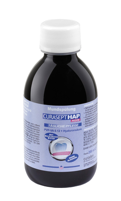 CURASEPT HAP012 PVP-VA 0,12+Hyaluron Mundsplung 200 ml