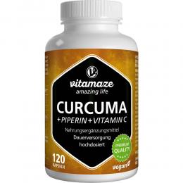 CURCUMA+PIPERIN+Vitamin C vegan Kapseln 120 St Kapseln