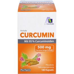 CURCUMIN 500 mg 95% Curcuminoide+Piperin Kapseln 180 St.