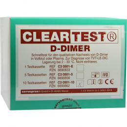 D-DIMER Cleartest Vollblut TVT LE DIC 10 St Test