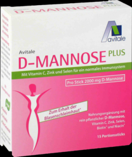 D-MANNOSE PLUS 2000 mg Sticks m.Vit.u.Mineralstof. 15X2.47 g