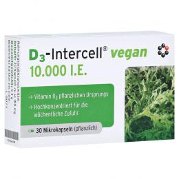 D3-INTERCELL Vegan 10.000 I.E. Kapseln 30 St Kapseln