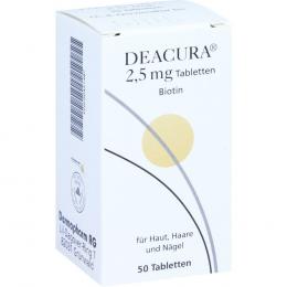 Ein aktuelles Angebot für DEACURA 2,5 mg Tabletten 50 St Tabletten Vitaminpräparate - jetzt kaufen, Marke Dermapharm AG Arzneimittel.