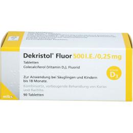 DEKRISTOL Fluor 500 I.E./0,25 mg Tabletten 90 St.