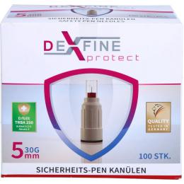 DEXFINE protect Sicherheits-Pen Kanüle 30 G 5 mm 100 St.