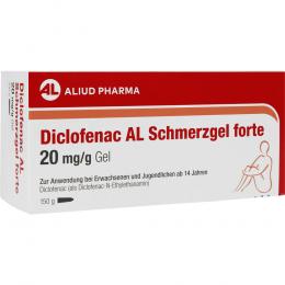 Ein aktuelles Angebot für DICLOFENAC AL Schmerzgel forte 20 mg/g 150 g Gel  - jetzt kaufen, Marke ALIUD Pharma GmbH.