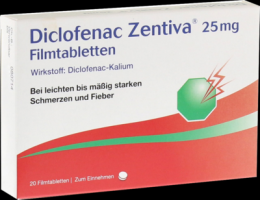 DICLOFENAC Zentiva 25 mg Filmtabletten 20 St