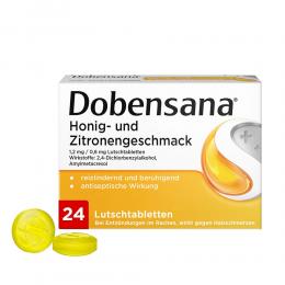Dobensana Honig- und Zitronengeschmack 1,2 mg/ 0,6 mg Lutschtabletten 24 St Lutschtabletten