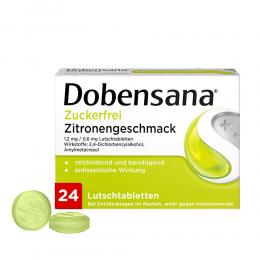 Ein aktuelles Angebot für Dobensana Zuckerfrei Zitronengeschmack 1,2mg/0,6mg 24 St Lutschtabletten Halsschmerzen - jetzt kaufen, Marke Reckitt Benckiser Deutschland GmbH.