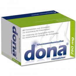 Ein aktuelles Angebot für DONA 750 mg Filmtabletten 60 St Filmtabletten Muskel- & Gelenkschmerzen - jetzt kaufen, Marke Viatris Healthcare GmbH - Zweigniederlassung Bad Homburg.