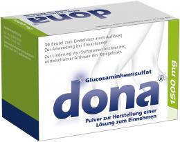 Ein aktuelles Angebot für DONA Beutel 1500mg 30 St Pulver zur Herstellung einer Lösung zum Einnehmen Muskel- & Gelenkschmerzen - jetzt kaufen, Marke Viatris Healthcare GmbH - Zweigniederlassung Bad Homburg.
