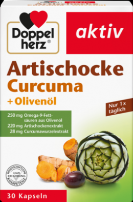 DOPPELHERZ Artischocke+Olivenl+Curcuma Kapseln 34,2 g