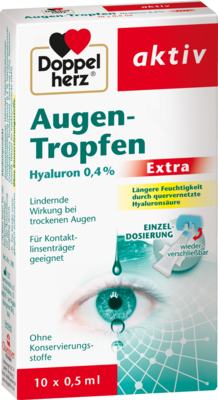 DOPPELHERZ Augen-Tropfen Hyaluron 0,4% Extra 10X0.5 ml