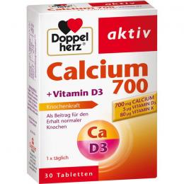 DOPPELHERZ Calcium 700+Vitamin D3 Tabletten 30 St.