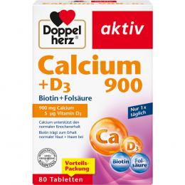 DOPPELHERZ Calcium 900+D3 Tabletten 80 St Tabletten