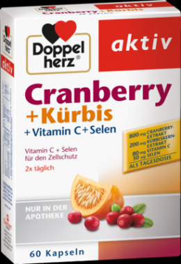 DOPPELHERZ Cranberry+Krbis Kapseln 55,4 g