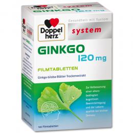 Ein aktuelles Angebot für DOPPELHERZ Ginkgo 120 mg system Filmtabletten 120 St Filmtabletten Gedächtnis & Konzentration - jetzt kaufen, Marke Queisser Pharma GmbH & Co. KG.