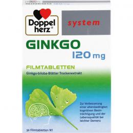 DOPPELHERZ Ginkgo 120 mg system Filmtabletten 30 St.