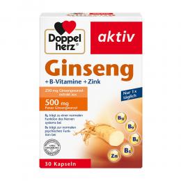 Ein aktuelles Angebot für DOPPELHERZ Ginseng 250+B-Vitamine+Zink Kapseln 30 St Kapseln Multivitamine & Mineralstoffe - jetzt kaufen, Marke Queisser Pharma GmbH & Co. KG.