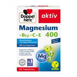 DOPPELHERZ Magnesium 400+B12+C+E Tabletten 30 St Tabletten
