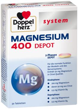 DOPPELHERZ Magnesium 400 Depot system Tabletten 30 St Tabletten