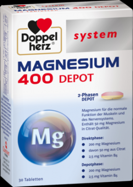 DOPPELHERZ Magnesium 400 Depot system Tabletten 45.7 g