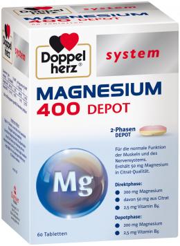 DOPPELHERZ Magnesium 400 Depot system Tabletten 60 St Tabletten