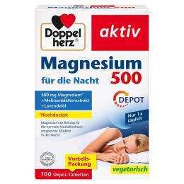 DOPPELHERZ Magnesium 500 für die Nacht Tabletten 100 St Tabletten