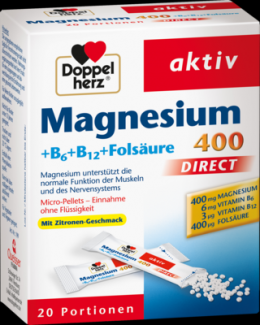 DOPPELHERZ Magnesium+B Vitamine DIRECT Pellets 24 g