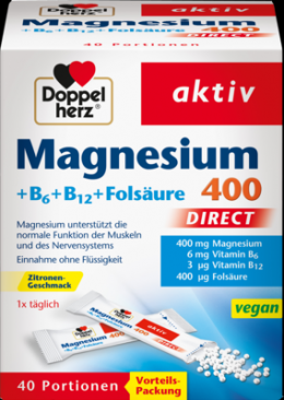 DOPPELHERZ Magnesium+B Vitamine DIRECT Pellets 48 g