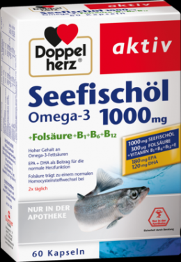 DOPPELHERZ Seefischl Omega-3 1.000 mg+Fols.Kaps. 96,6 g