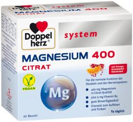 Ein aktuelles Angebot für Doppelherz system MAGNESIUM 400 CITRAT 20 St Granulat Mineralstoffe - jetzt kaufen, Marke Queisser Pharma GmbH & Co. KG.
