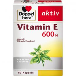 DOPPELHERZ Vitamin E 600 N Weichkapseln 80 St.