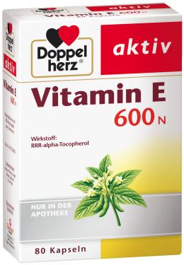 DOPPELHERZ Vitamin E 600 N Weichkapseln 80 St Weichkapseln