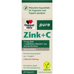 DOPPELHERZ Zink+C pure Kapseln 60 St.