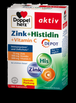 DOPPELHERZ Zink+Histidin Depot Tabletten aktiv 100 St