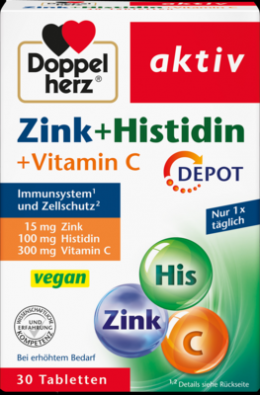 DOPPELHERZ Zink+Histidin Depot Tabletten aktiv 32.1 g