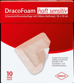DRACOFOAM Haft sensitiv Schaumst.Wund.10x10 cm 10 St