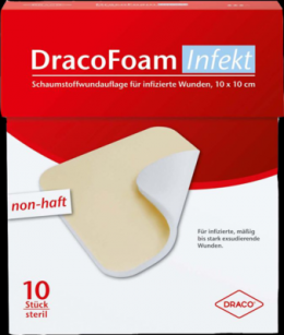 DRACOFOAM Infekt Schaumst.Wundauf.10x10 cm 10 St