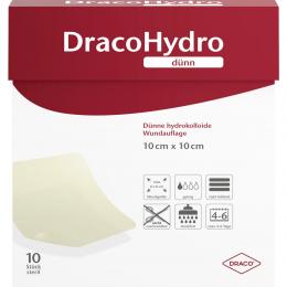 DRACOHYDRO dünn Hydrokolloid Wundauflage 10x10 cm 10 St Verband