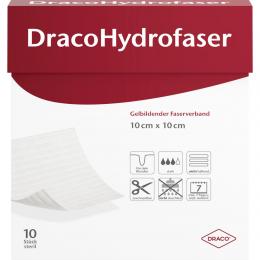 DRACOHYDROFASER 10x10 cm gelbildender Faserverband 10 St Verband