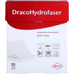DRACOHYDROFASER 5x5 cm gelbildender Faserverband 10 St.