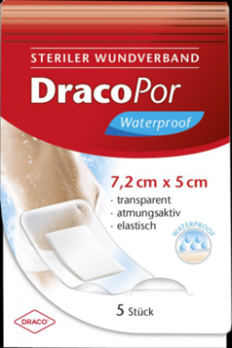 DRACOPOR waterproof Wundverband 5x7,2 cm steril 5 St
