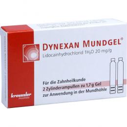 Ein aktuelles Angebot für DYNEXAN Mundgel Zylinderampullen 2 X 1.7 g Gel Entzündung im Mund & Rachen - jetzt kaufen, Marke Chemische Fabrik Kreussler & Co. GmbH.