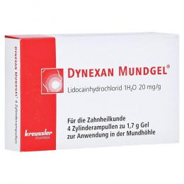 Ein aktuelles Angebot für DYNEXAN Mundgel Zylinderampullen 4 X 1.7 g Gel Entzündung im Mund & Rachen - jetzt kaufen, Marke Chemische Fabrik Kreussler & Co. GmbH.