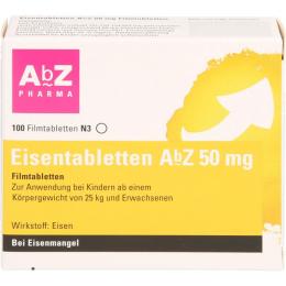 EISENTABLETTEN AbZ 50 mg Filmtabletten 100 St.