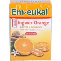 EM-EUKAL Bonbons Ingwer Orange zuckerfrei Box 50 g