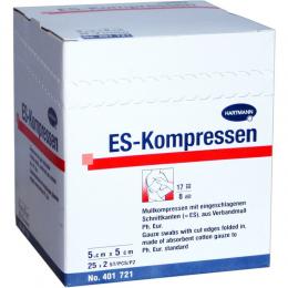 Ein aktuelles Angebot für ES-KOMPRESSEN steril 5x5 cm 8fach 25 X 2 St Kompressen Verbandsmaterial - jetzt kaufen, Marke Paul Hartmann AG.
