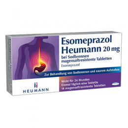 ESOMEPRAZOL Heumann 20 mg bei Sodbrennen msr.Tabl. 14 St