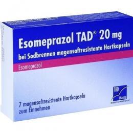 ESOMEPRAZOL TAD 20 mg bei Sodbrennen msr.Hartkaps. 7 St.